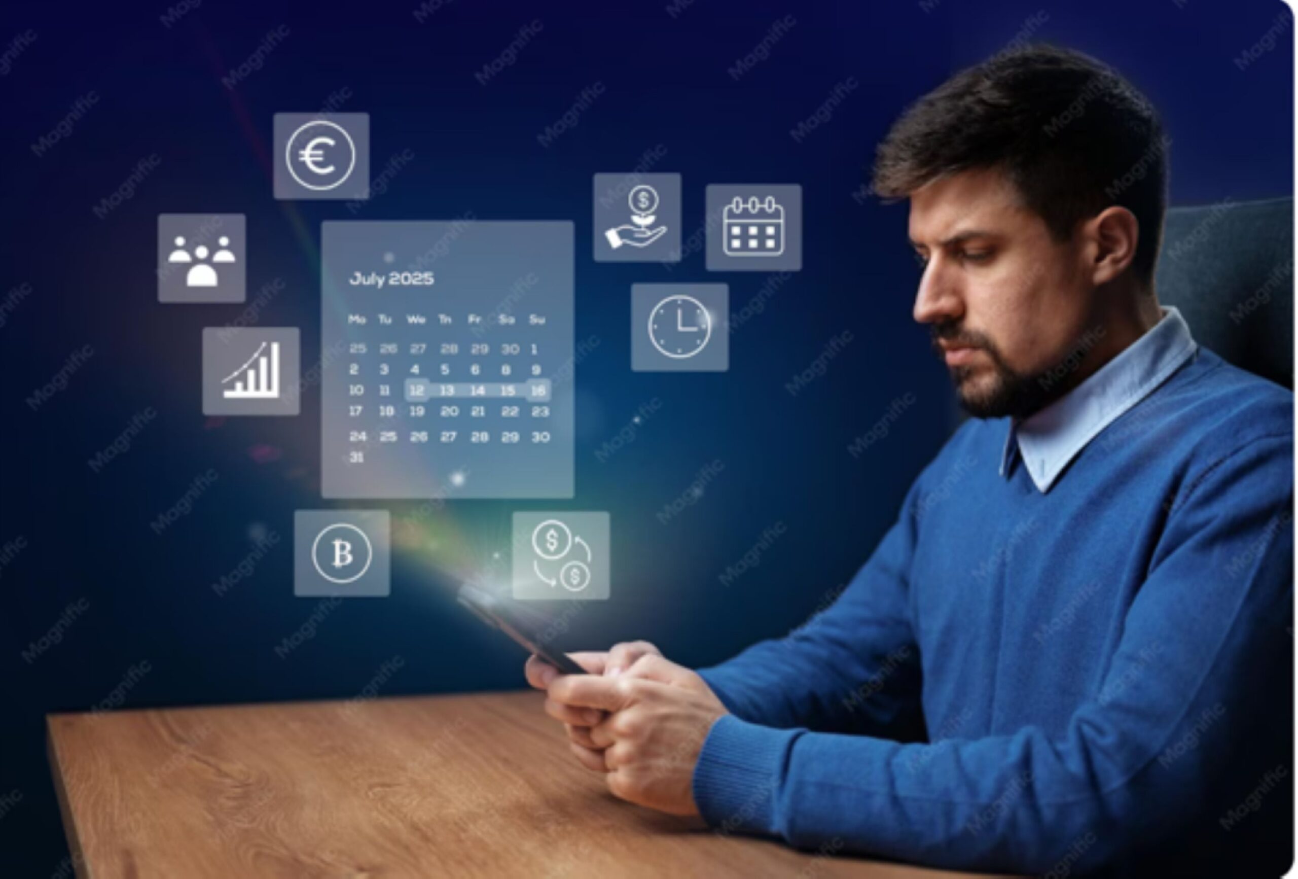 Financial planning mobile concept Financial planning mobile concept