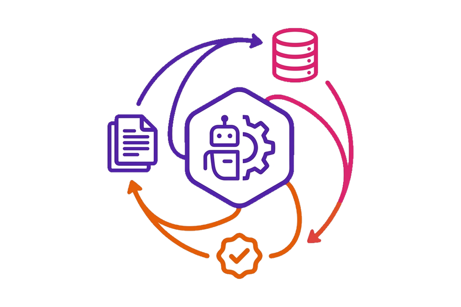 Agentic AI autonomous task execution icon