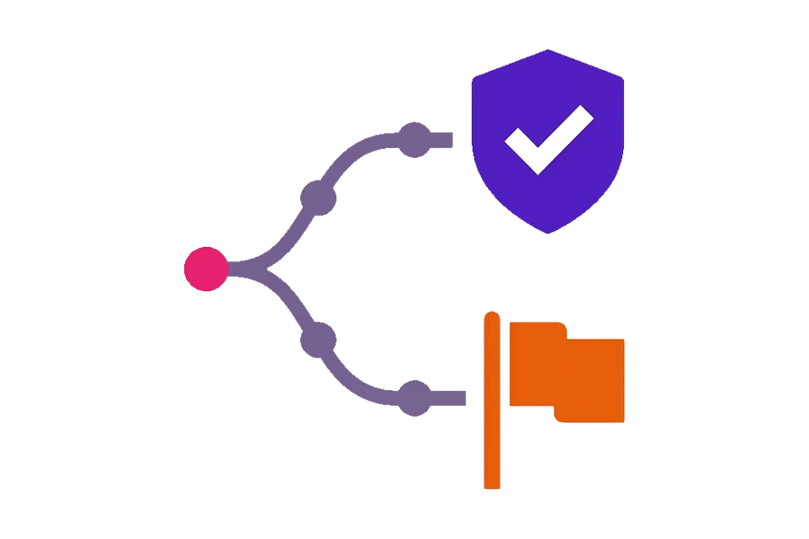 Agentic AI decision and validation icon