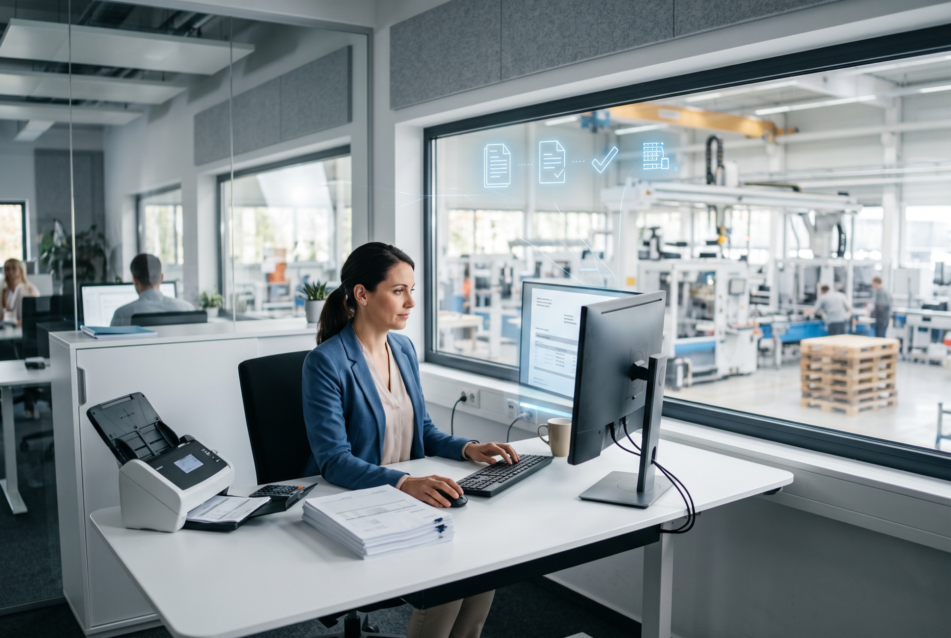 Accounts payable team at a manufacturer processing supplier invoices with InvoiceX Agent – EvolveX case study